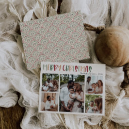 Lässige Weihnachtsfeier Fünf Foto Feiertagskarte