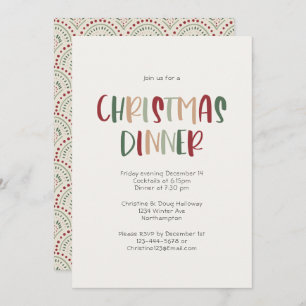 Lässige Weihnachtsfeier Party Einladung