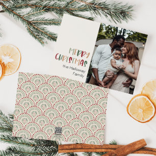 Lässige Weihnachtsfeier Single Foto Feiertagskarte