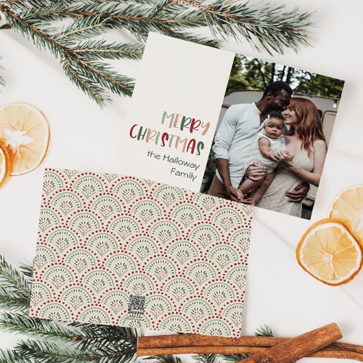 Lässige Weihnachtsfeier Single Foto Feiertagskarte