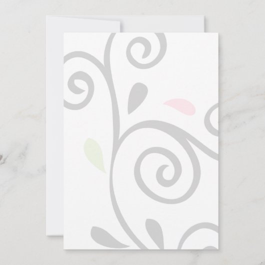 Lässige Wirbel Einladung (Rückseite)