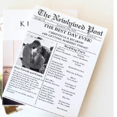 Lässige Zeitung Hochzeit speichern das Datum Einladung