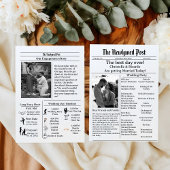 Lässige Zeitung Hochzeit speichern das Datum Einladung