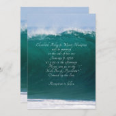 Lässige Zeremonie der Hochzeit am Großen Meer Einladung (Vorne/Hinten)