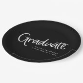 Lässiger Abschluss für Skripte in Schwarz und Wei Pappteller (Schrägansicht)