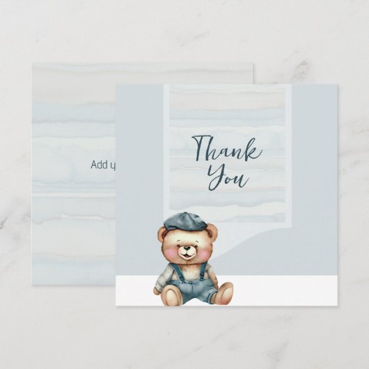 Lässiger charmanter Bär Danke Karte (Vorne/Hinten)