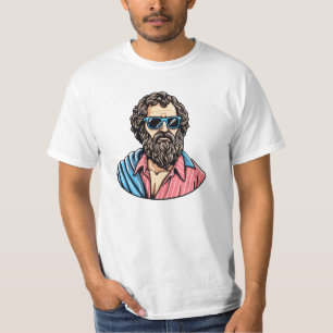 Lässiger Cooler Philosoph-Look T-Shirt
