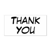 Lässiger Dank Gummistempel (Prägung)