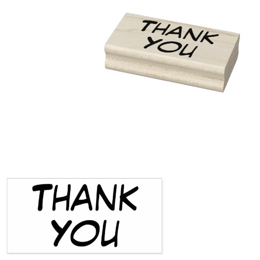 Lässiger Dank Gummistempel (Stempel)