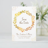 Lässiger Erntedank Save the Date-Karte Date (Stehend Vorderseite)