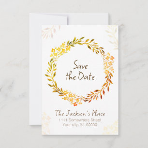 Lässiger Erntedank Save the Date-Karte Date