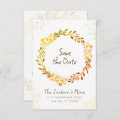 Lässiger Erntedank Save the Date-Karte Save The Date (Vorne/Hinten)