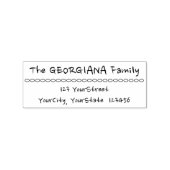 Lässiger Familienname und Anschrift Rubber-Briefma Gummistempel (Prägung)