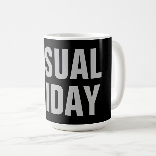 Lässiger Freitag Kaffeetasse (VorderseiteRechts)