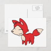 Lässiger Grinnfuchs Postkarte (Vorne/Hinten)