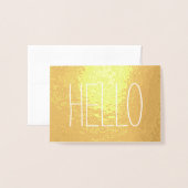 Lässiger Hallo Folienkarte (Vorderseite mit Umschlag)