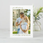 Lässiger Hinweis: 2 Vertikales Foto Schwangerschaf Ankündigung (Stehend Vorderseite)