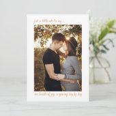 Lässiger Hinweis auf 2 Vertikale Foto Schwangersch Ankündigung (Stehend Vorderseite)