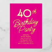 Lässiger Meilenstein Geburtstagsparty Einladung (Vorderseite)