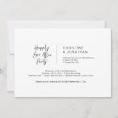 Lässiger Minimal, Schwarz, Hochzeitsfeier Einladung (Vorderseite)