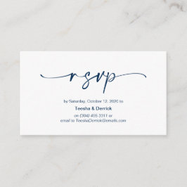 Lässiger Minimalistischer Navy Blue Tinte Pen, Hoc Begleitkarte