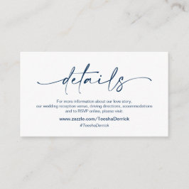 Lässiger Minimalistischer Navy-Tintenstift, Angabe Begleitkarte