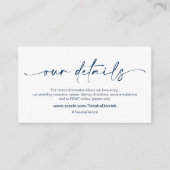 Lässiger Minimalistischer Navy-Tintenstift, Angabe Begleitkarte (Vorderseite)