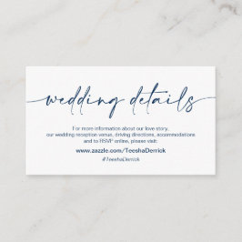 Lässiger Minimalistischer Navy-Tintenstift, Angabe Begleitkarte