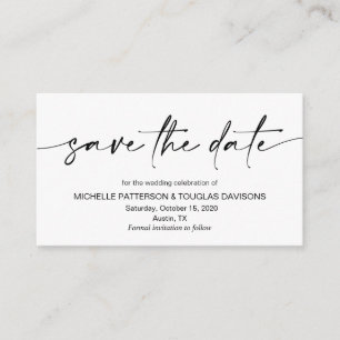 Lässiger Minimalistischer Schwarzer Kugelschreiber Begleitkarte