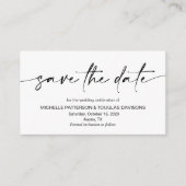 Lässiger Minimalistischer Schwarzer Pen Save the D Begleitkarte (Vorderseite)