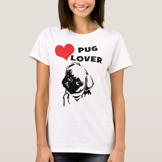 Lässiger Mops Lover T-Shirt (Vorderseite)