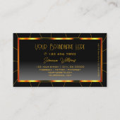 Lässiger Orange Frame Black Gradient Stilvoll mode Visitenkarte (Rückseite)