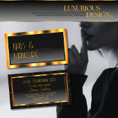 Lässiger Orange Frame Black Gradient Stilvoll mode Visitenkarte