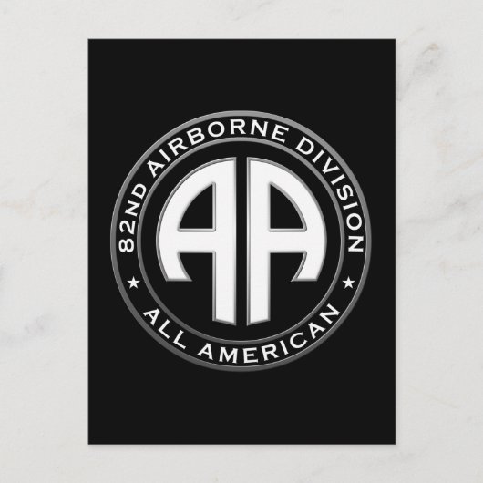 lässiger Patch der 82. Im Flugzeug Division Postkarte (Vorderseite)