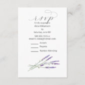 Lässiger RSVP-Kartenlavender Wasserfarbe Begleitkarte (Vorderseite)