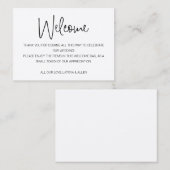 Lässiger rustikaler Begrüßungskorb Platzkarte (Vorne/Hinten)