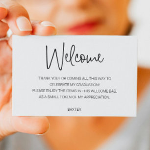 Lässiger Script-Abschluss Begrüßungskörbe Platzkarte