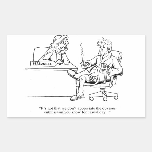 Lässiger Tag Rechteckiger Aufkleber (Vorderseite)