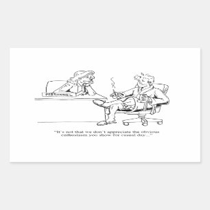 Lässiger Tag Rechteckiger Aufkleber