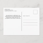 Lässiges 3-Foto-Chalkboard Doodle-Abschluss Ankündigungspostkarte (Rückseite)