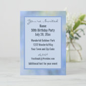 Lässiges Abstrakt-blaugelbes Muster Einladung (Stehend Vorderseite)