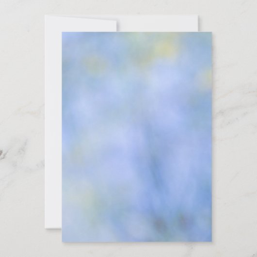 Lässiges Abstrakt-blaugelbes Muster Einladung (Rückseite)