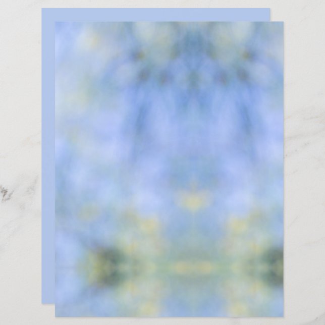 Lässiges Abstrakt-blaugelbes Muster-Junk-Journal (Vorne/Hinten)