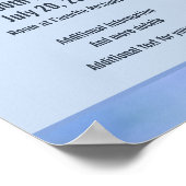 Lässiges Abstrakt-blaugelbes Muster Poster (Ecke)