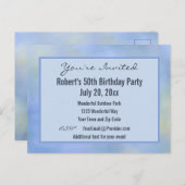 Lässiges Abstrakt-Gelbes Muster - Einladung Postkarte (Vorne/Hinten)