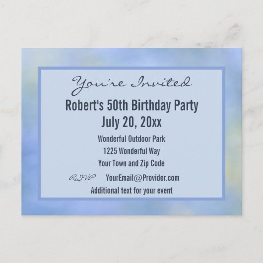 Lässiges Abstrakt-Gelbes Muster - Einladung Postkarte (Vorderseite)