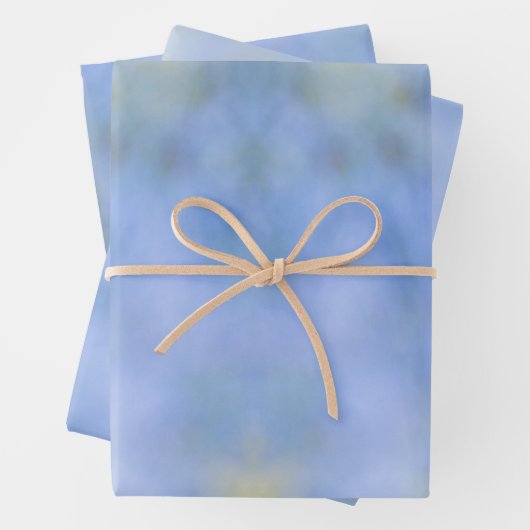 Lässiges Abstraktes Blaugelbes Muster Geschenkpapier Set (Beispiel)