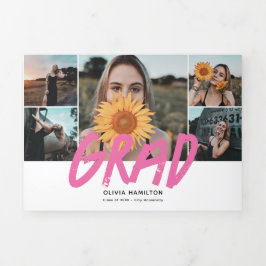 Lässiges Brush-Foto Tri-Fold-Ankündigung Dreifach Gefaltete Ankündigung