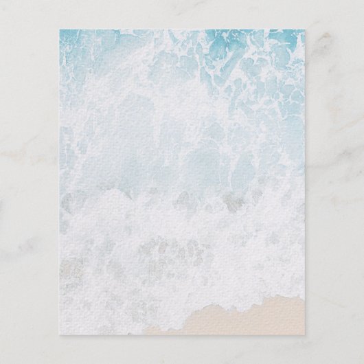 Lässiges Budget für Hochzeitsfeiern am Strand Flyer (Hinten)