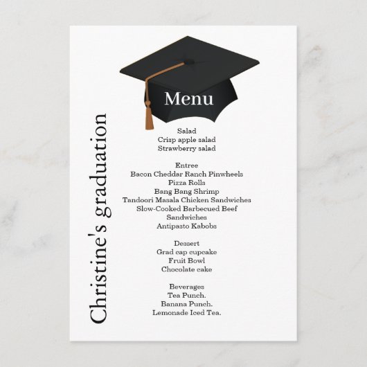 Lässiges Dinner-Menü mit schwarz-weiß-Graduierung Menükarte (Vorderseite)